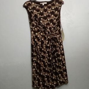 NWT Evan Picone Bold Beginnings Geometric Dress Cap Sleeve Size 6